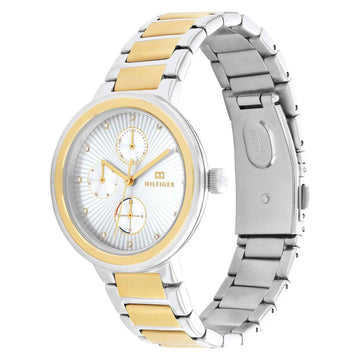 Γυναικείο ρολόι Tommy Hilfiger Joy 1782534, με δίχρωμο μπρασελέ σε ασημί-χρυσό χρώμα από ανοξείδωτο ατσάλι και ασημί καντράν με χρονογράφους.